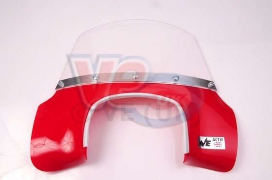 VE Actif Solid Red Flyscreen For Lambretta GP
