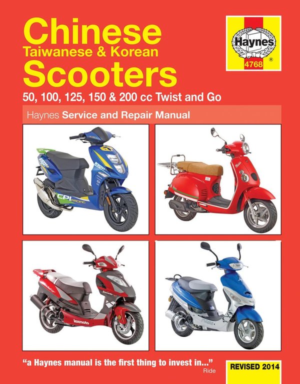 Chinese Scooter Haynes Manual Covers AJS Modena/Lexmoto Milano