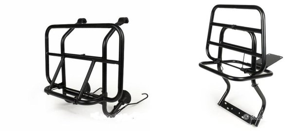Black Front And Rear Racks For Vespa PX/LML 2T