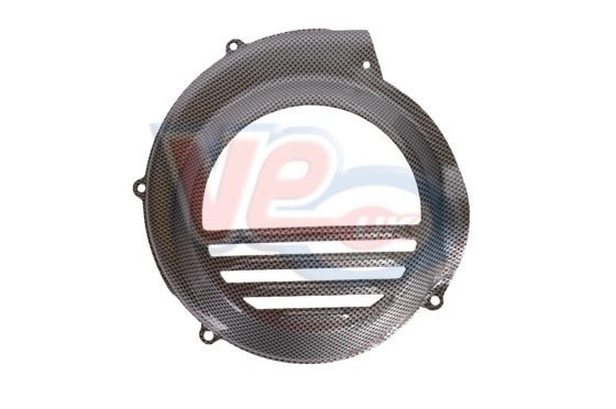 Carbon Effect Flywheel Cover For Vespa PX NON Electric Start