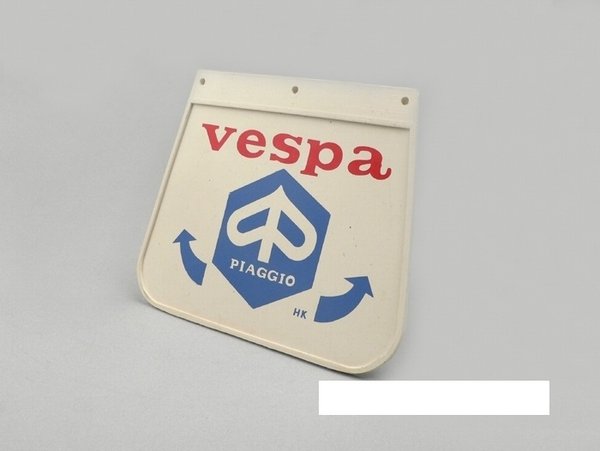 Retro Styled Blue And Red Vespa Mudflap